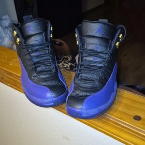 Air Jordan Black and Purple Sneakers